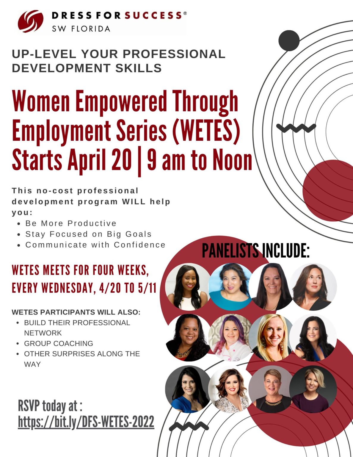 Mary Beth Link Panelist at WETES Dress for Success 2022 Monzingo LLC