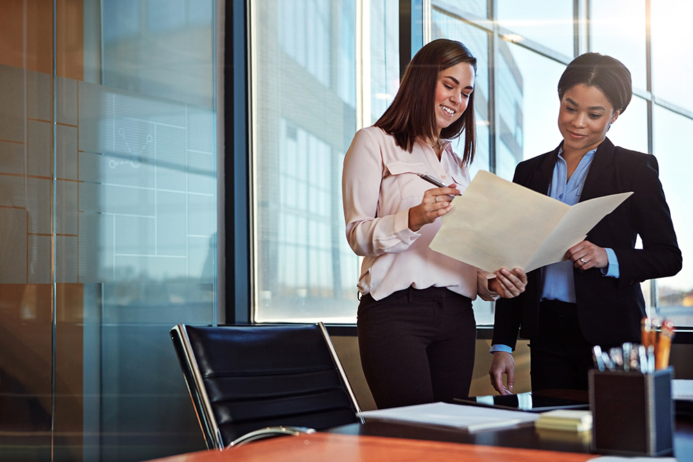 Meeting,,Corporate,And,Business,Women,With,Documents,For,Planning,,Discussion